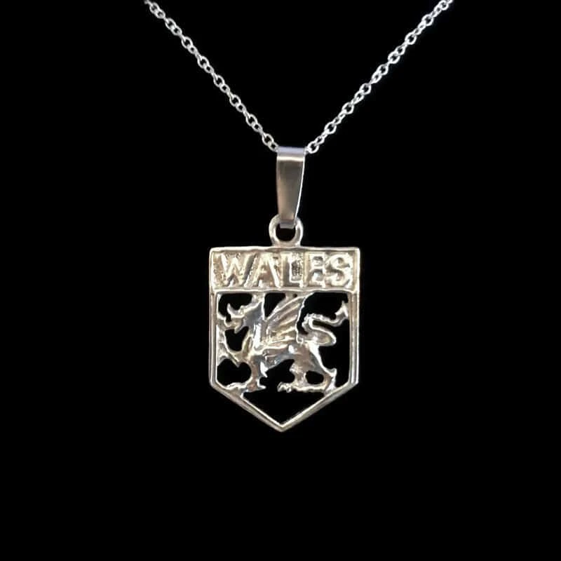 Welsh Dragon Shield Necklace 3 Welsh Dragon Shield Necklace