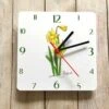 Welsh Daffodils Clock -Handmade Gifts Shop welsh daffodil clock