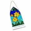 Welsh Daffodils Stained Glass Hanging Panel -Handmade Gifts Shop welsh daffodils glass panel decoration