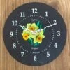 Welsh Daffodils Slate Wall Clock -Handmade Gifts Shop welsh daffodils slate clock