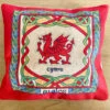 Welsh Dragon Cushion Grey -Handmade Gifts Shop welsh dragon cushion