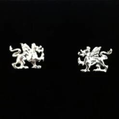 Welsh Dragon Earrings Sterling Silver