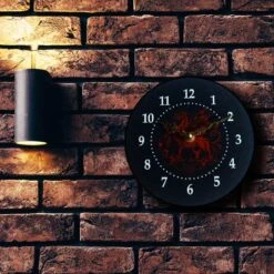 Welsh Dragon Slate Wall Clock