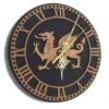 Welsh Dragon Slate & Wood Wall Clock -Handmade Gifts Shop welsh dragon slate clock