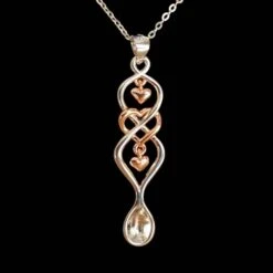 Infinite Love Spoon Necklace With Rose Gold
