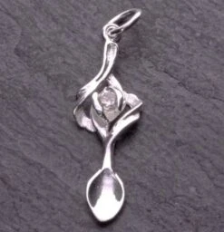 Love Spoon Necklace With Gem