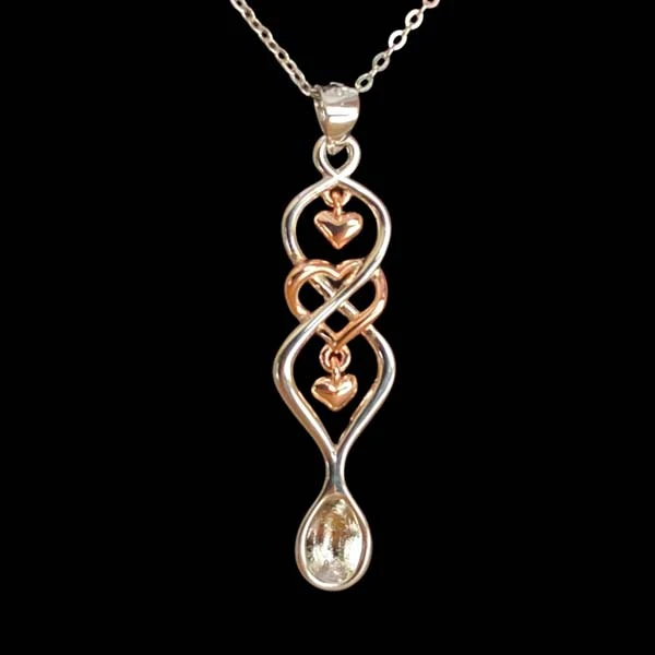 Infinite Love Spoon Necklace With Rose Gold 3 Infinite Love Spoon Necklace With Rose Gold
