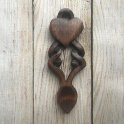 Double Twists Welsh Love Spoon