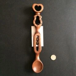 Welsh Love Spoon With Balls And Cage