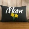 Mam Cushion With Daffodils -Handmade Gifts Shop welsh mam cushion