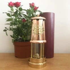 Medium Brass And Copper Welsh Miner’s Working Lamp