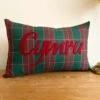 Cymru National Tartan Oblong Cushion -Handmade Gifts Shop welsh national tartan cymru long cushion