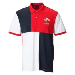 Men’s Prince Of Wales Polo Shirt In Red, Navy And White