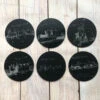 Welsh Castles Slate Coaster (set Of Six) With Box -Handmade Gifts Shop welsh slate castle coasters