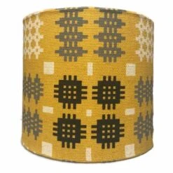Mustard Yellow Small Welsh Tapestry Lamp Shade
