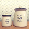 Ceramic Distressed Siwgr & Coffi Pot Set -Handmade Gifts Shop welsh tea and sugar kitchen set 1
