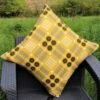 Large Welsh Tapestry Cushion Mustard Yellow -Handmade Gifts Shop yellow welsh tapestry cushion 2